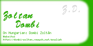 zoltan dombi business card