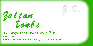 zoltan dombi business card